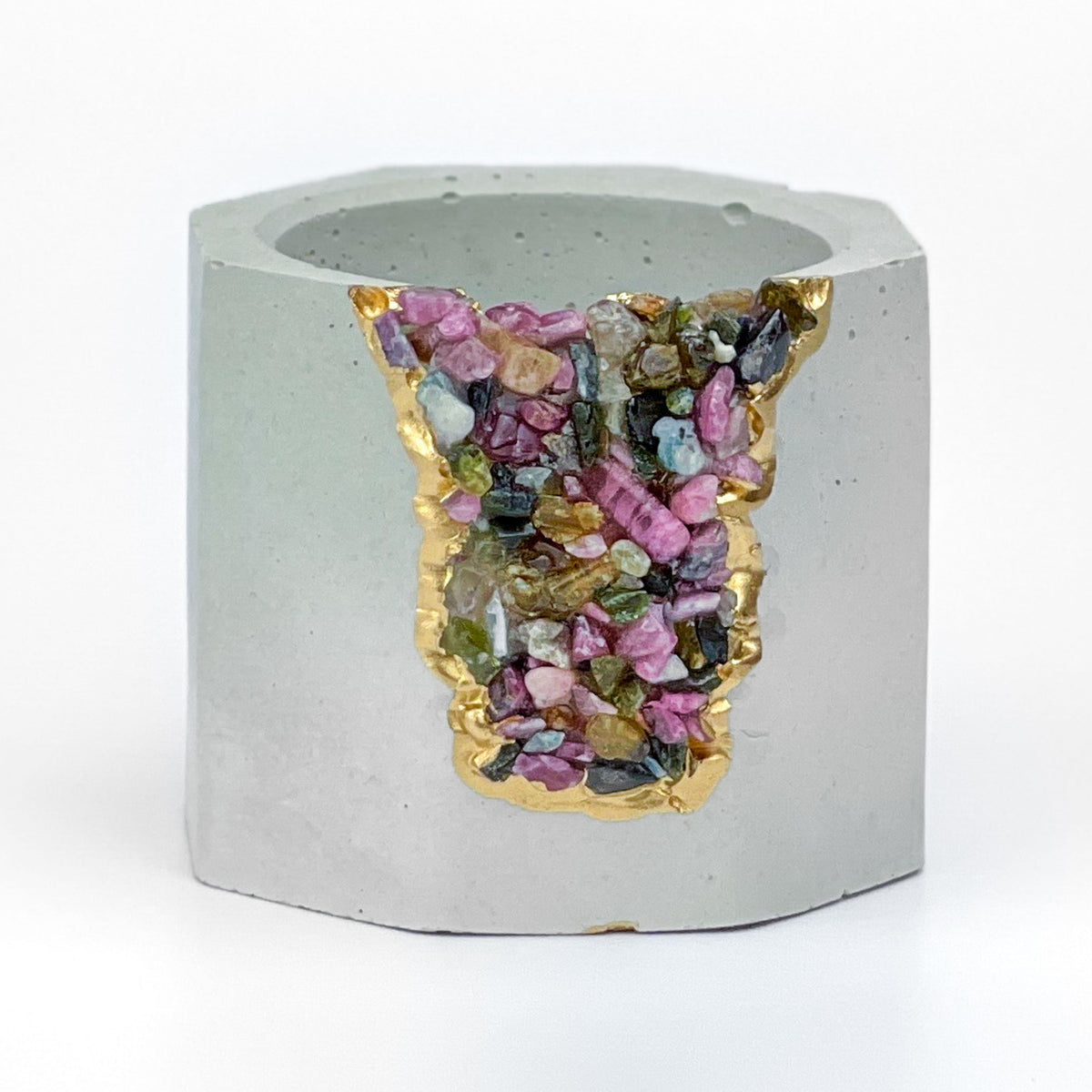 TOURMALINE GEODE PLANTER
