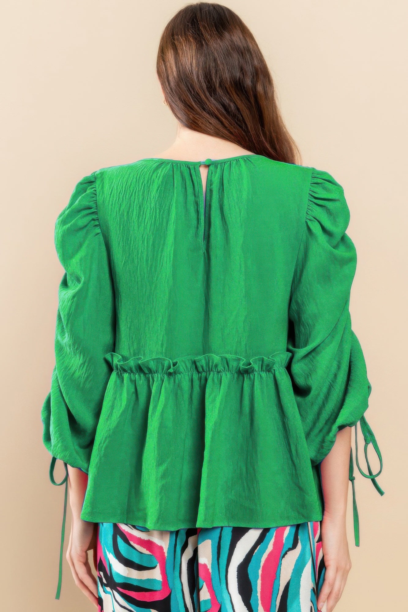 Round Neckline Babydoll Top - All Season Fashion