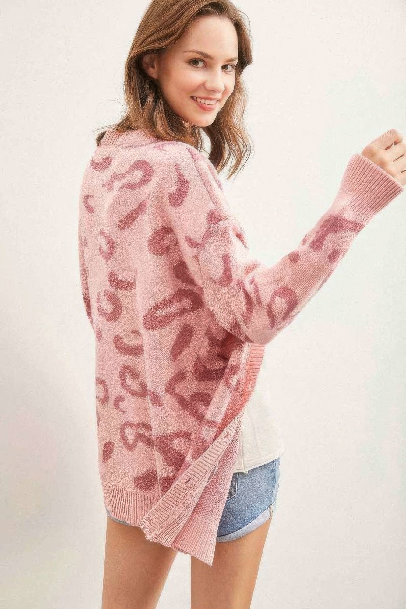 Leopard Button Down Cardigan - All Season Fashion