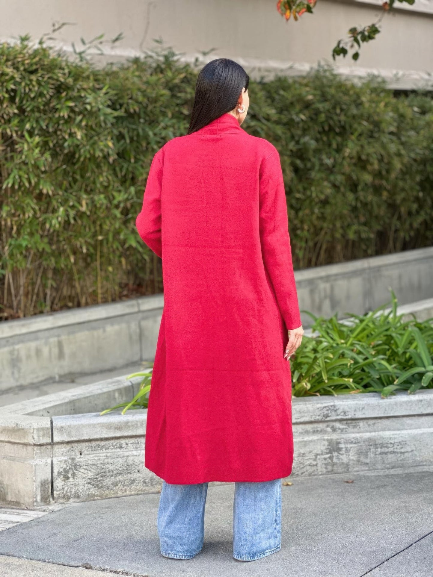 Clover Fine Knit Midi Cardi Cardigan With Pockets - All Season Fashion