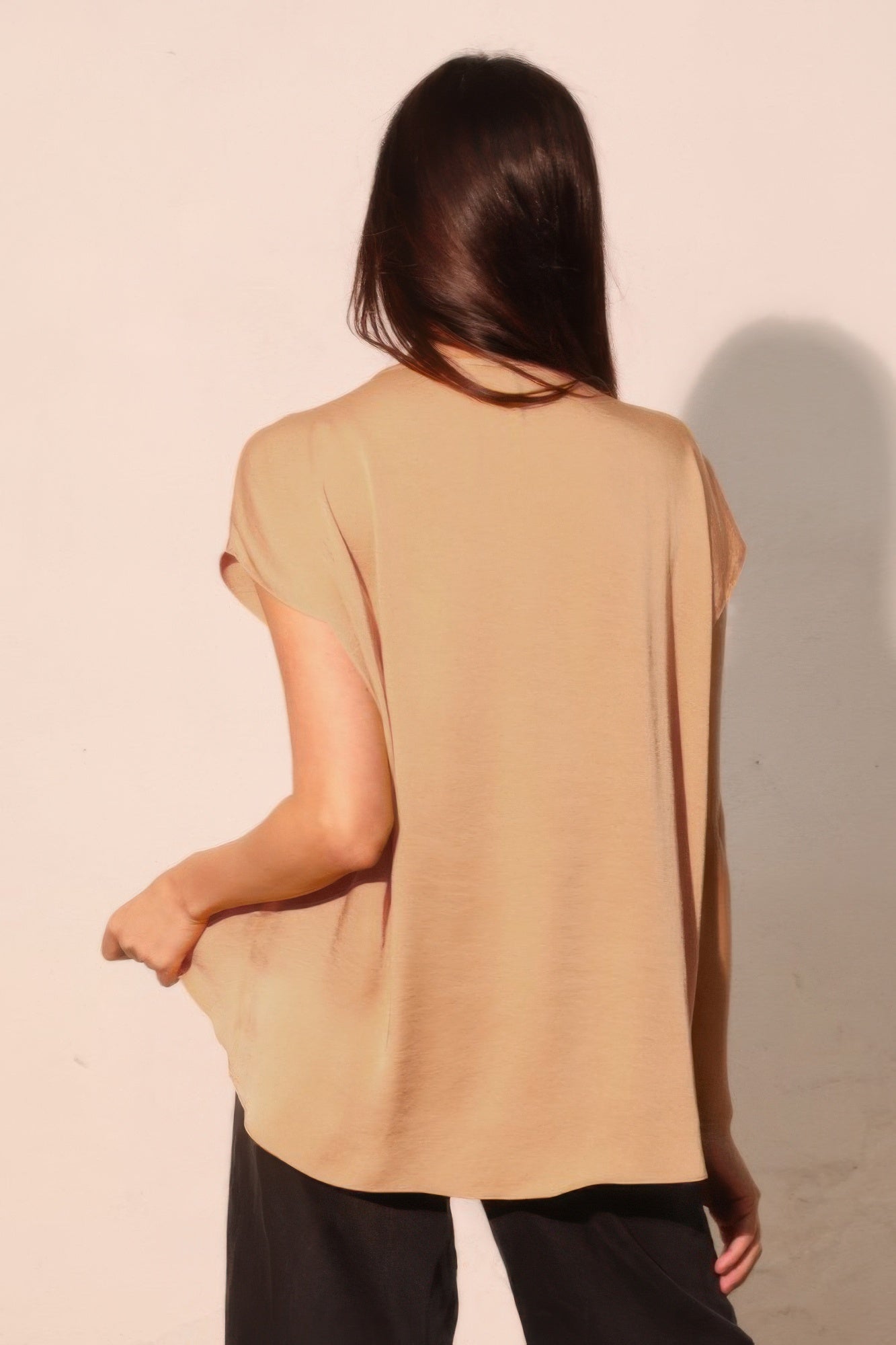 Washed Poly Silk Tulip Tunic Top - All Season Fashion