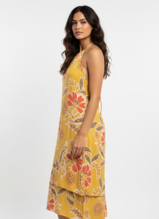 Mlle Gabrielle Floral Sleeveless Dress - All Season Fashion