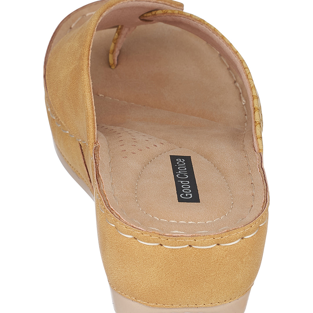 Women's Dafni Yellow Wedge Sandals