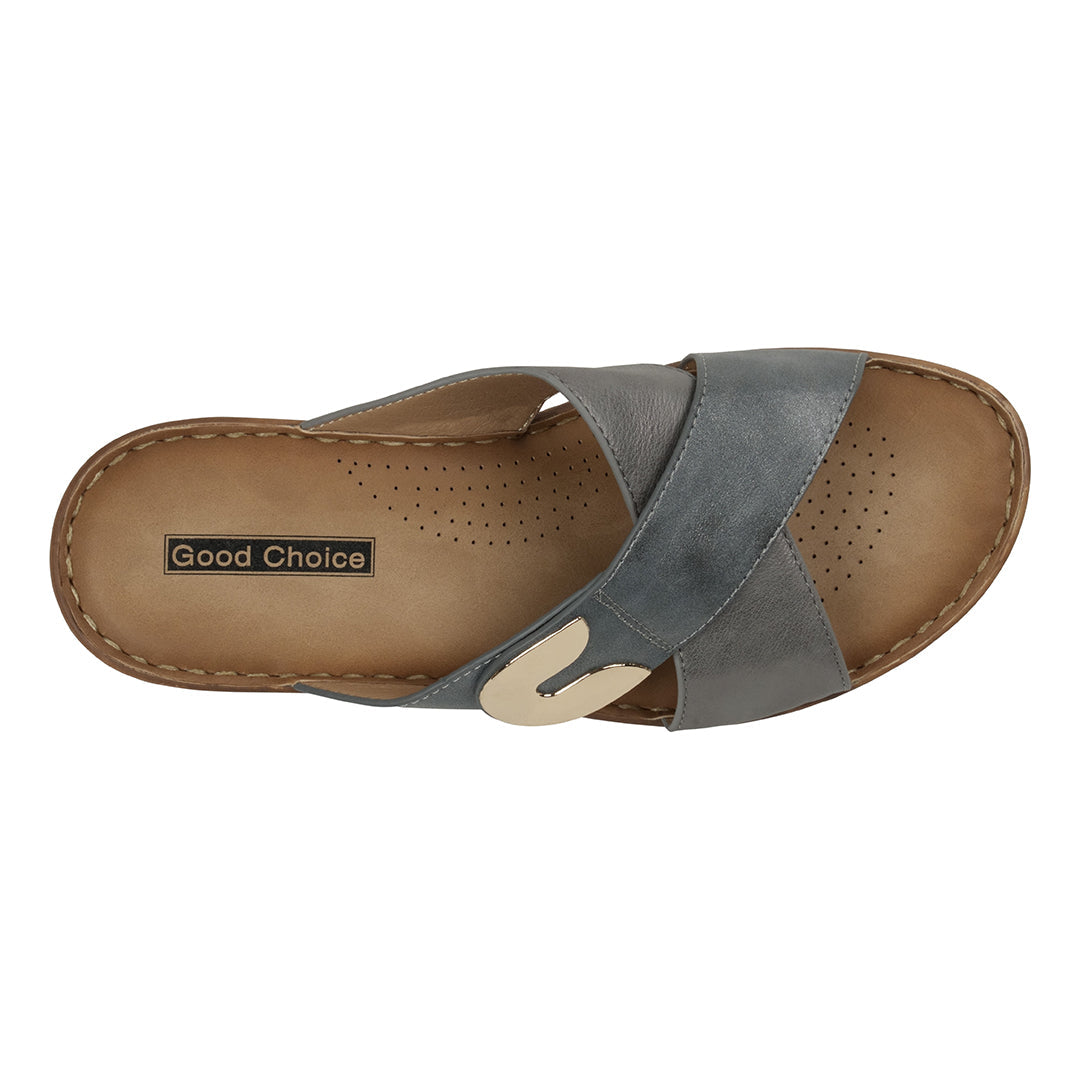 Women's Demi Blue Wedge Sandals