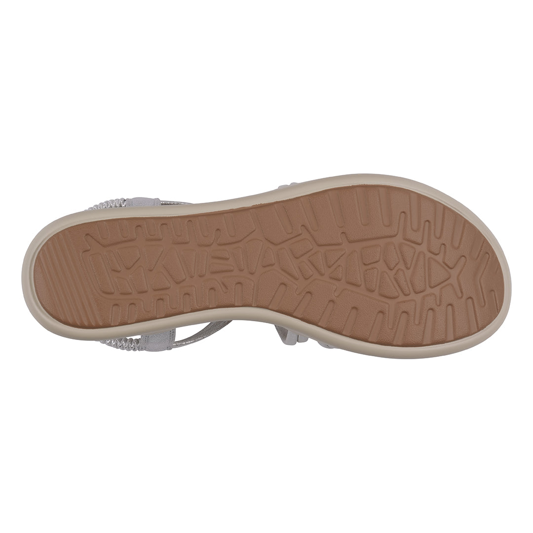 Women's Fran Silver Strappy Wedge Sandals