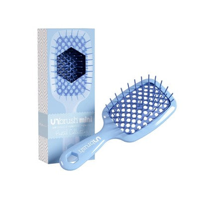 UNbrush Mini Pastel Detangling Hair Brush Periwinkle Light Blue - New