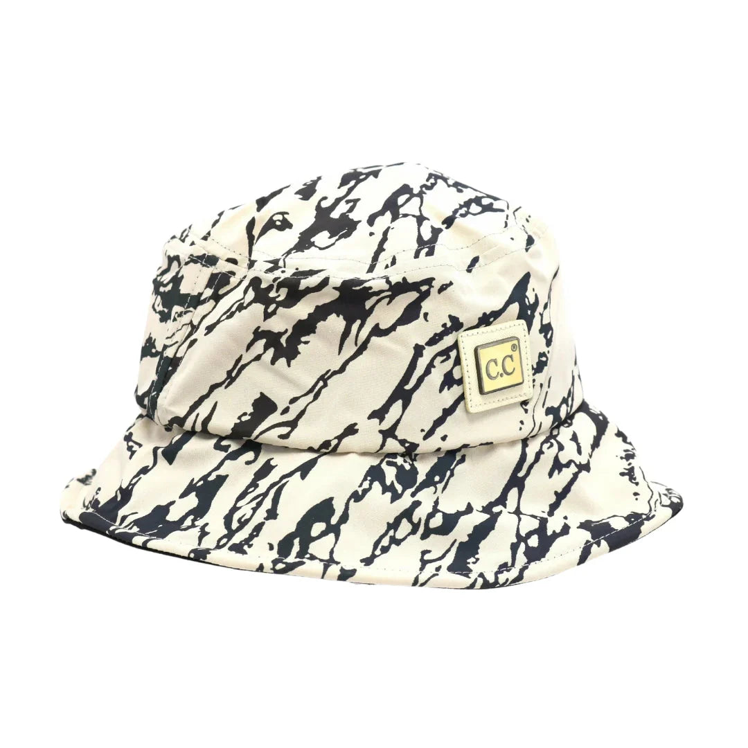 C.C Reflective Geometric Print Bucket Hat