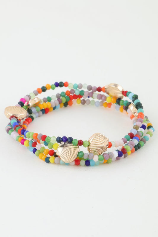 Multi Seashell Beaded Bracelet - All Season Fashion