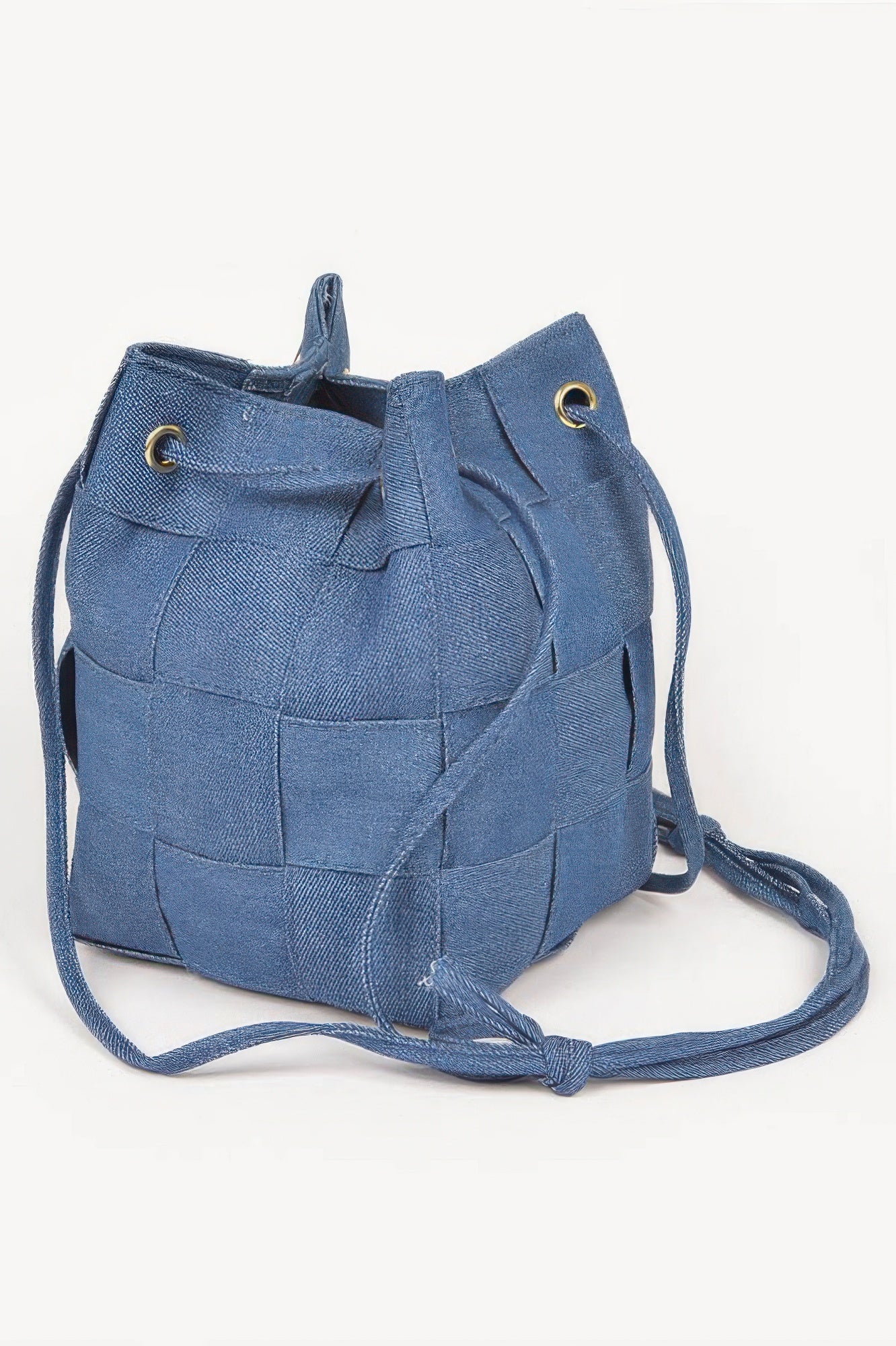 Braided Denim Bucket Bag - All Season Fashion