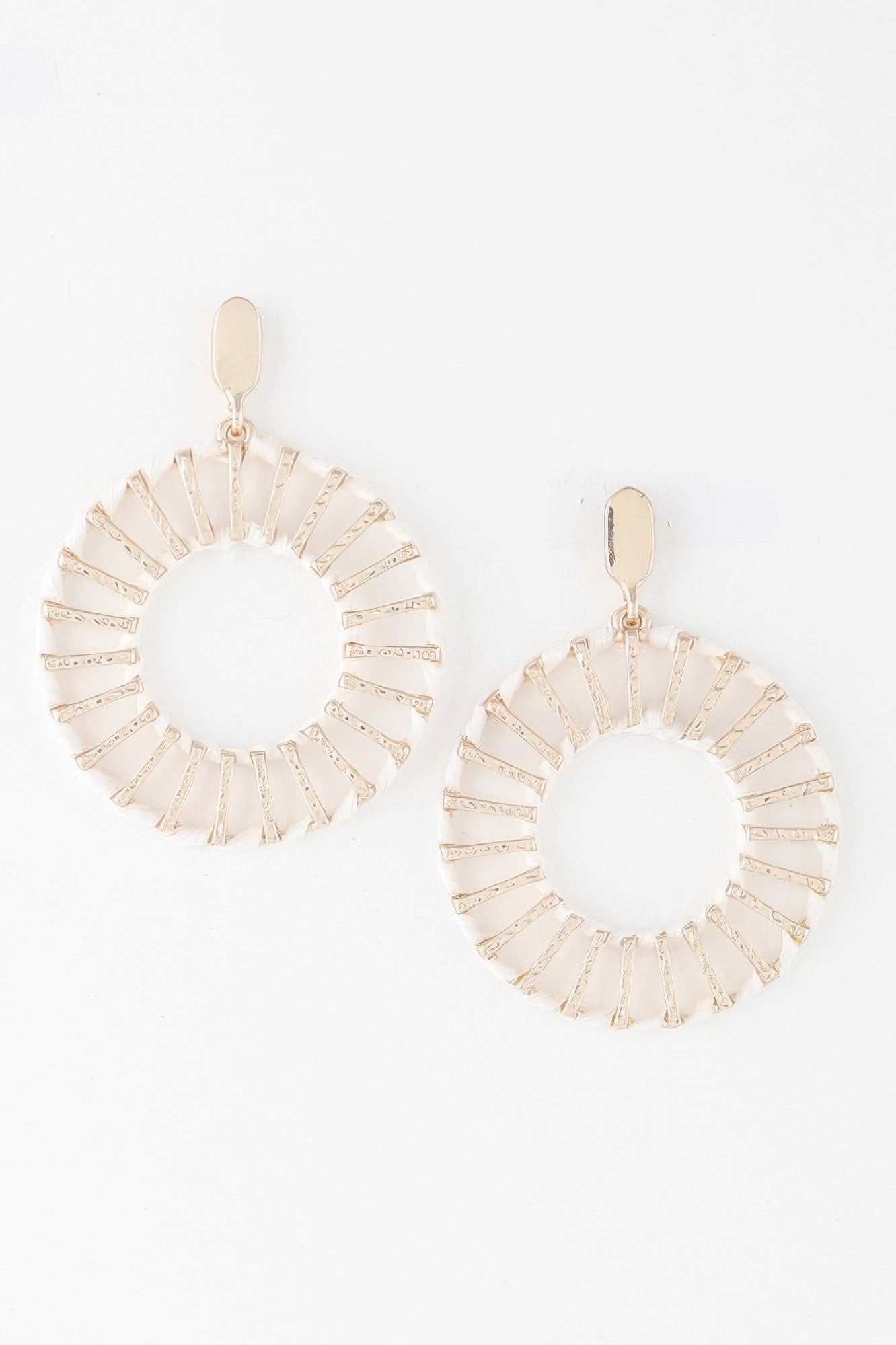Twisted Weaved Disk Earrings - All Season Fashion