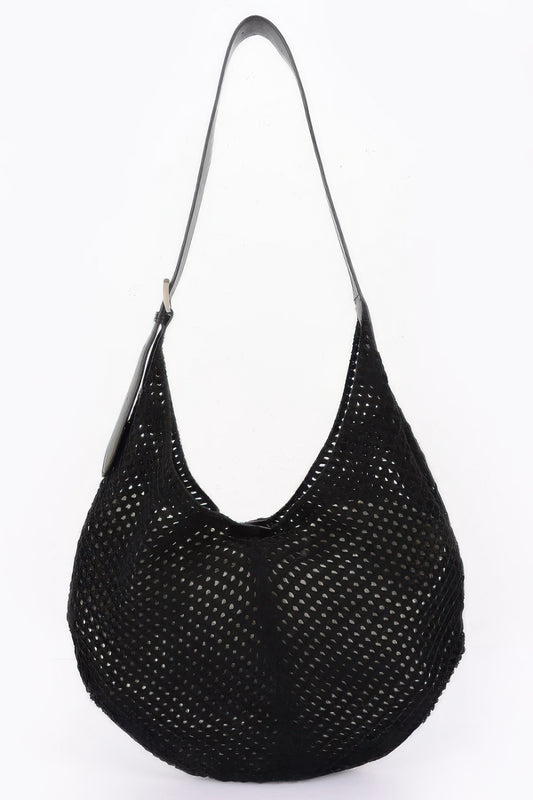 Mesh Crochet Shoulder With Pouch - All Season Fashion