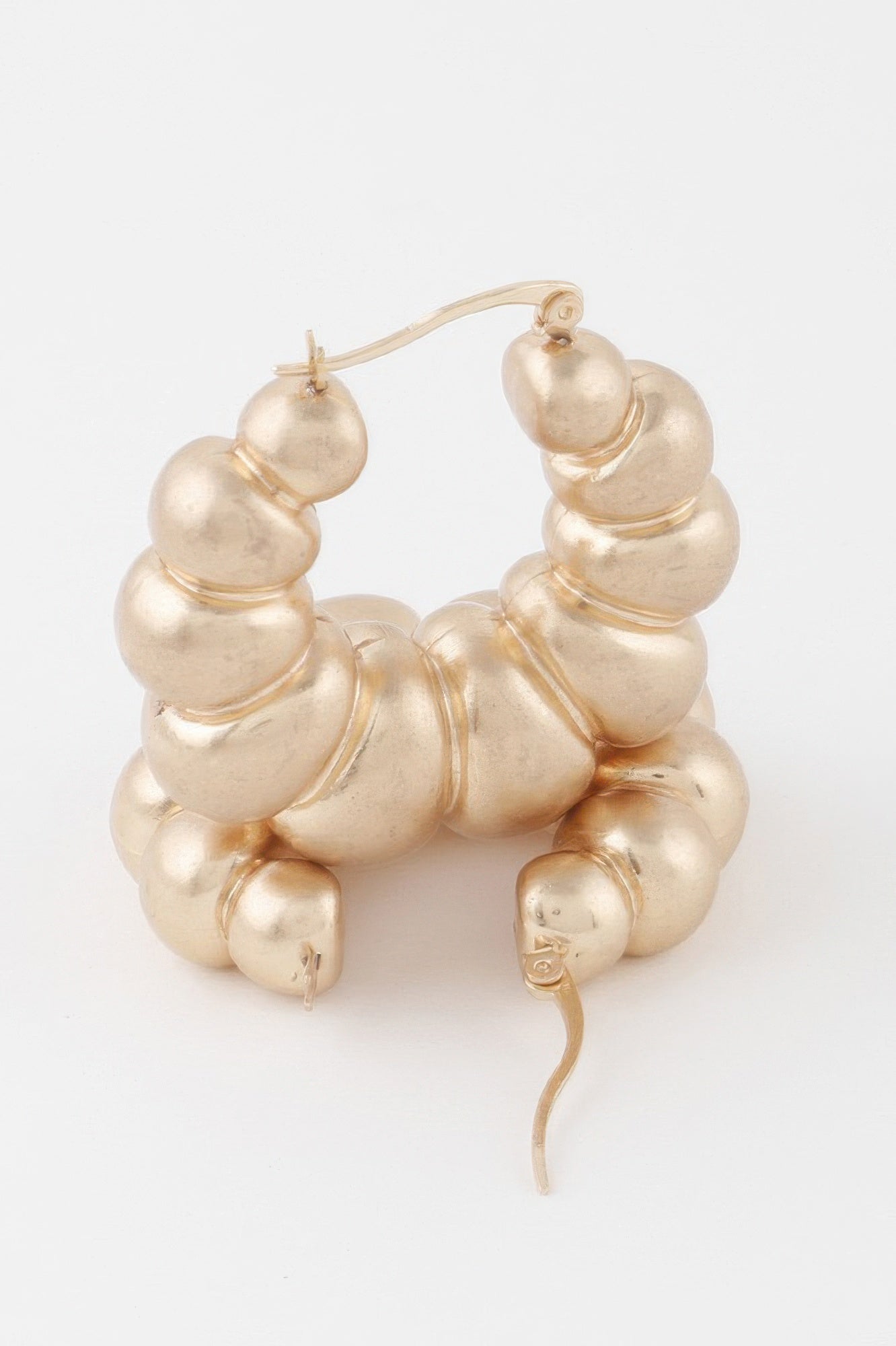 Bead Crescent Hoop Earrings - All Season Fashion