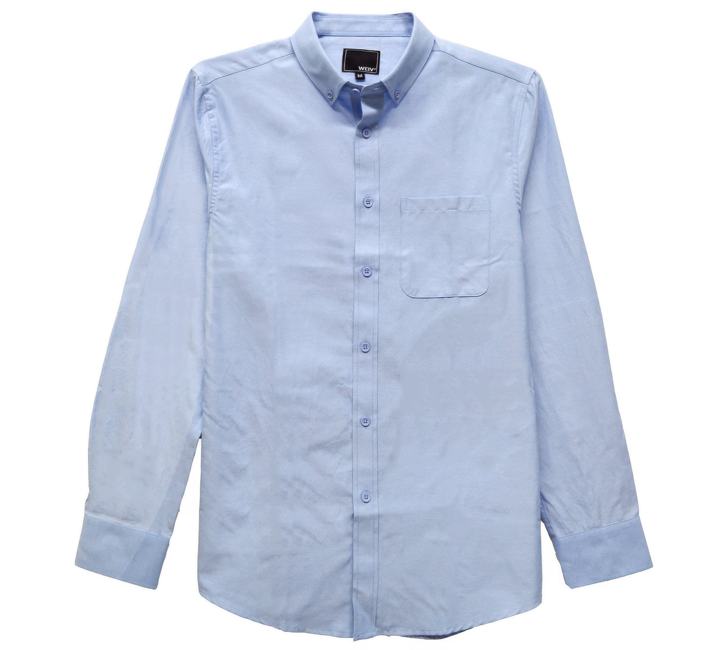 Mens Solid Long Sleeve Button Down - All Season Fashion