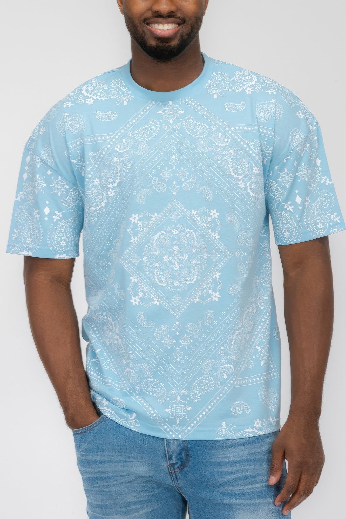Bandana Print All Over T-shirt - All Season Fashion