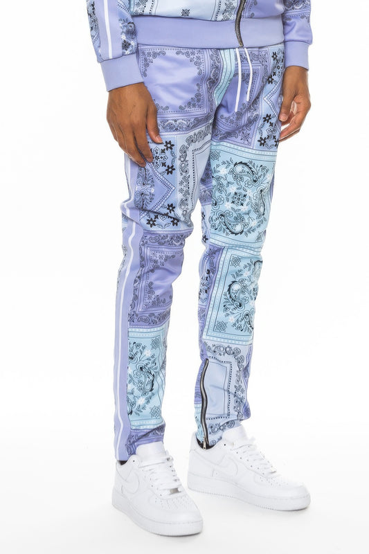 Paisley Bandana Print Track Pants - All Season Fashion
