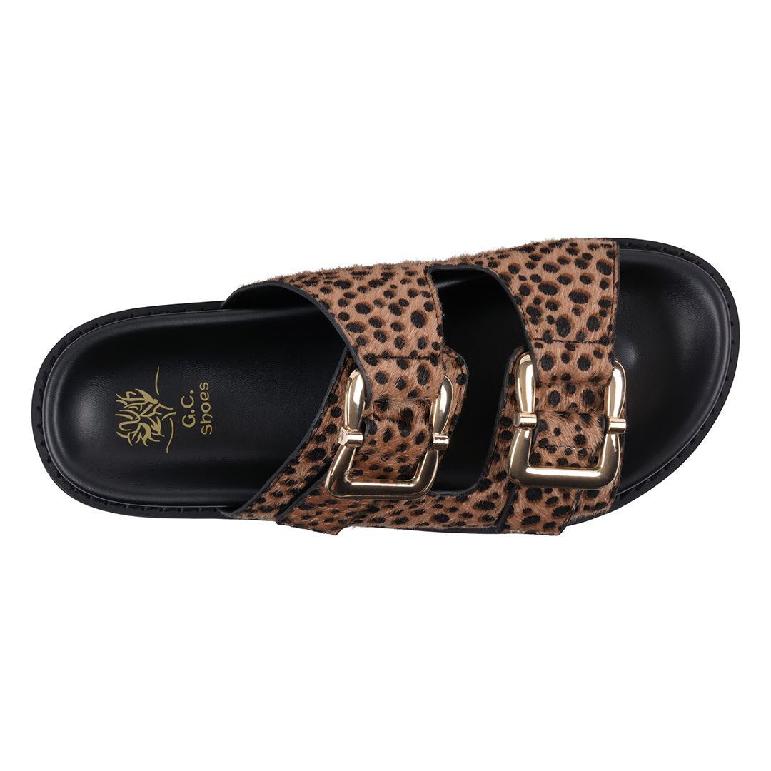 Women's Juno Camel Slide Footbed Sandals