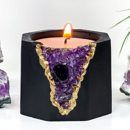 AMETHYST CANDLE HOLDER | DARK