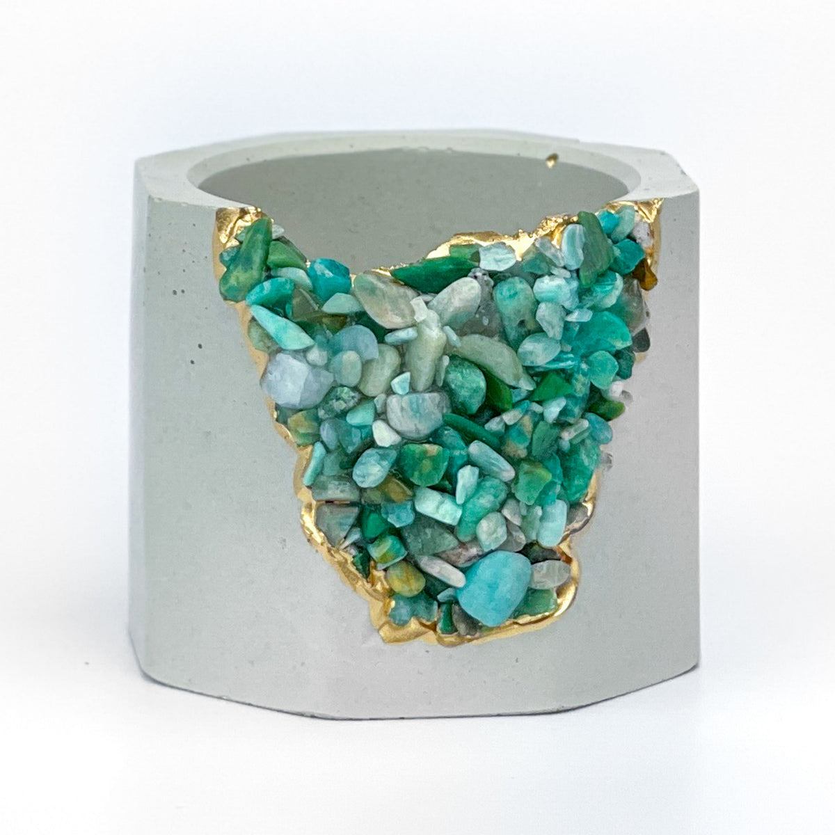 AMAZONITE GEODE PLANTER