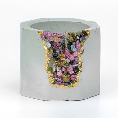 TOURMALINE GEODE PLANTER
