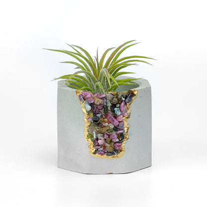 TOURMALINE GEODE PLANTER