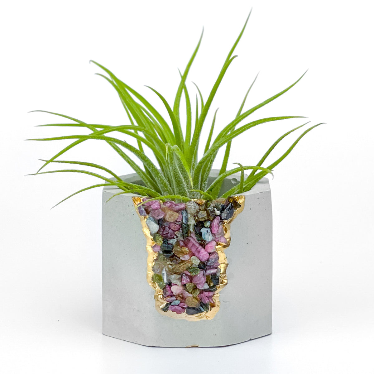 TOURMALINE GEODE PLANTER
