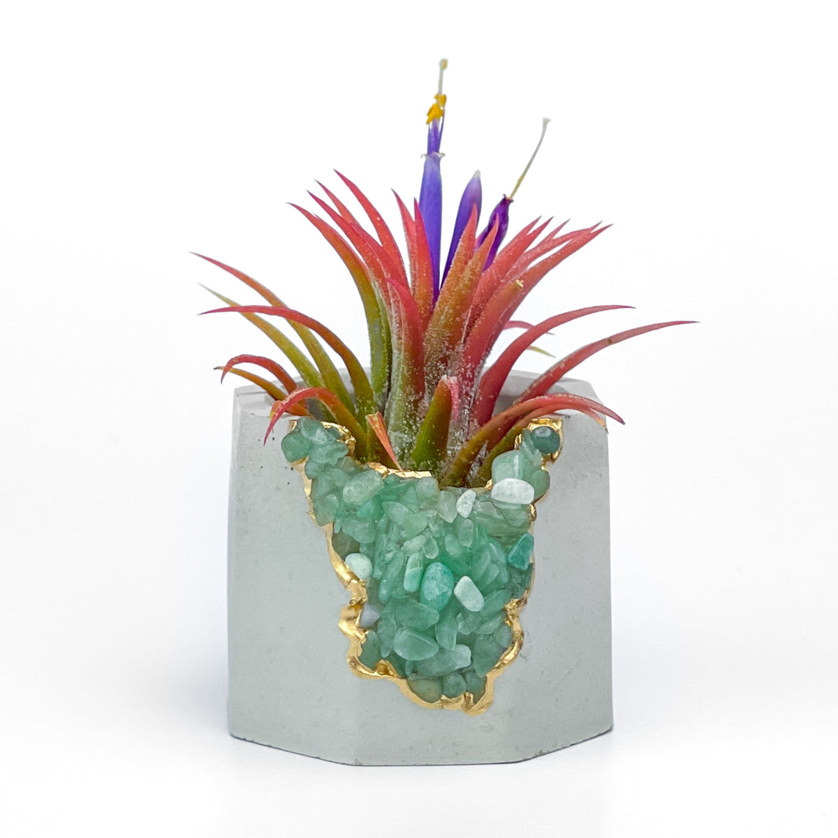 GREEN AVENTURINE GEODE PLANTER
