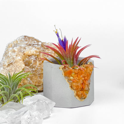 RED AVENTURINE GEODE PLANTER