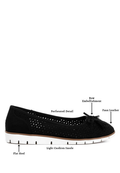 Pacer Perforated Leather Ballerinas