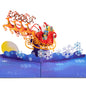 Santa Sleigh Christmas Pop Up Card