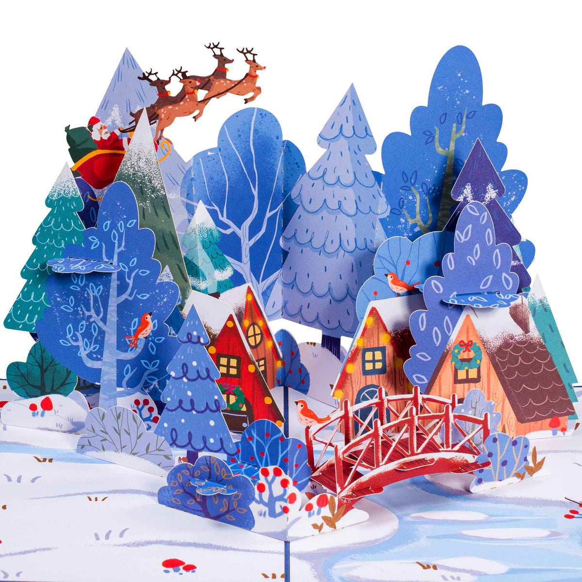 Magical Town Christmas Pop Up Card