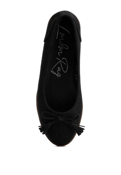 Pacer Perforated Leather Ballerinas