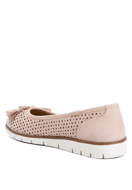 Pacer Perforated Leather Ballerinas