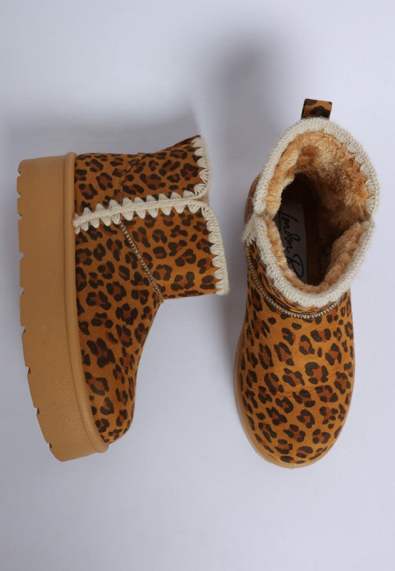 Rochas Leopard Print Snow Boots