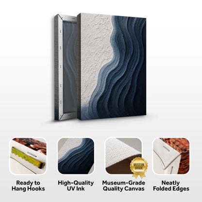 Abstract Minimalist Wave Impasto Wall Art