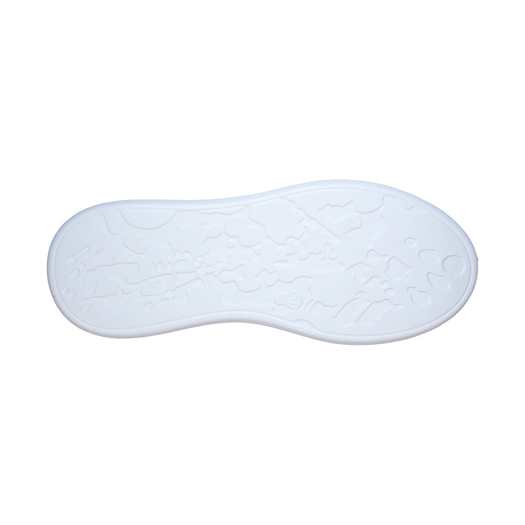 Graze Black Hidden Lace Perforated Platform Leather Sneakers