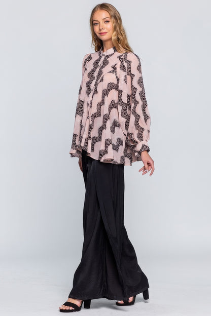See Through Shirt With Lace Detail - All Season Fashion