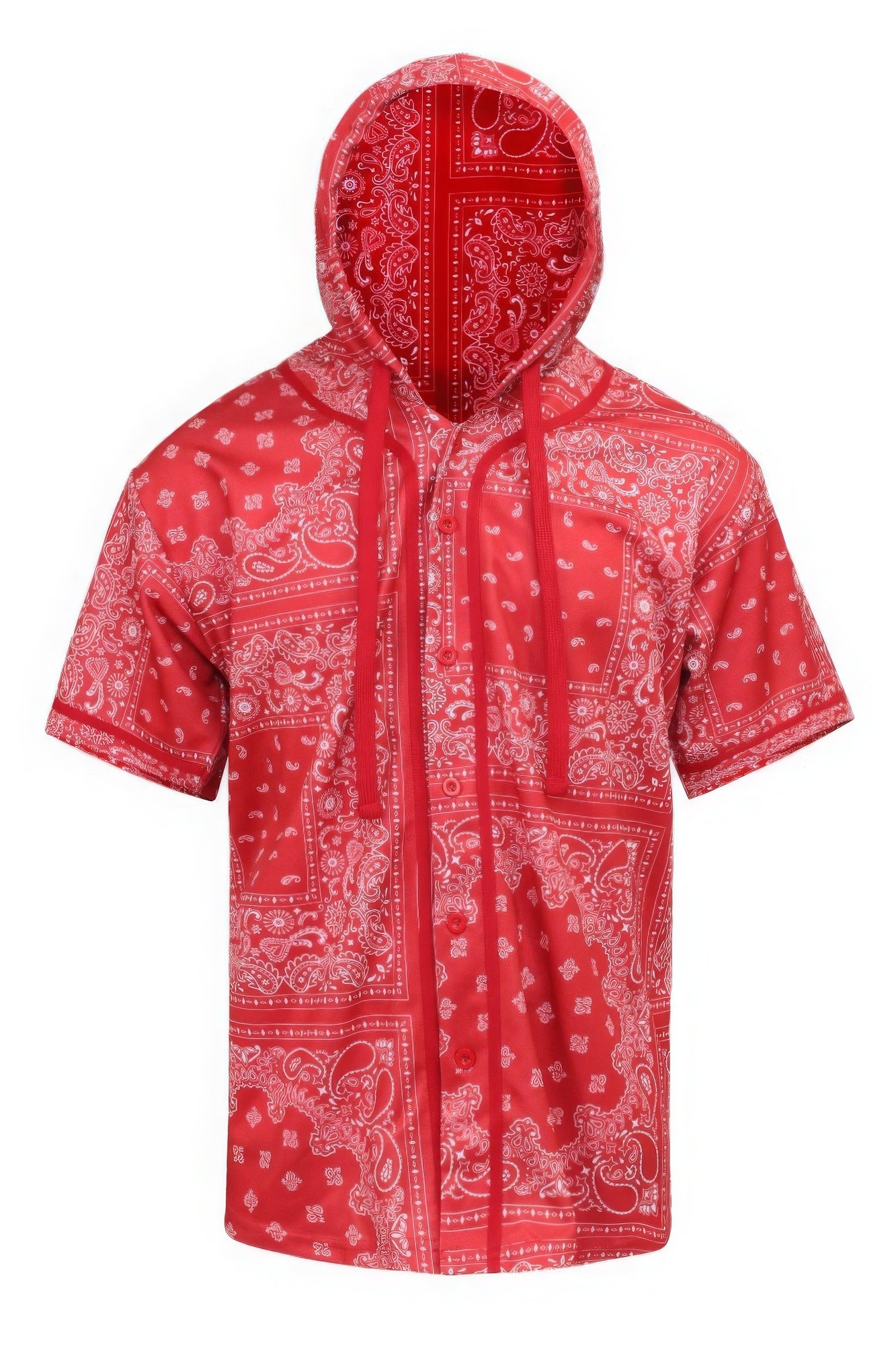 Hooded Bandana Baseball Jersey - All Season Fashion