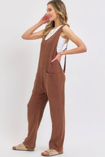 Mineral Washed Summer Jumpsuit - All Season Fashion