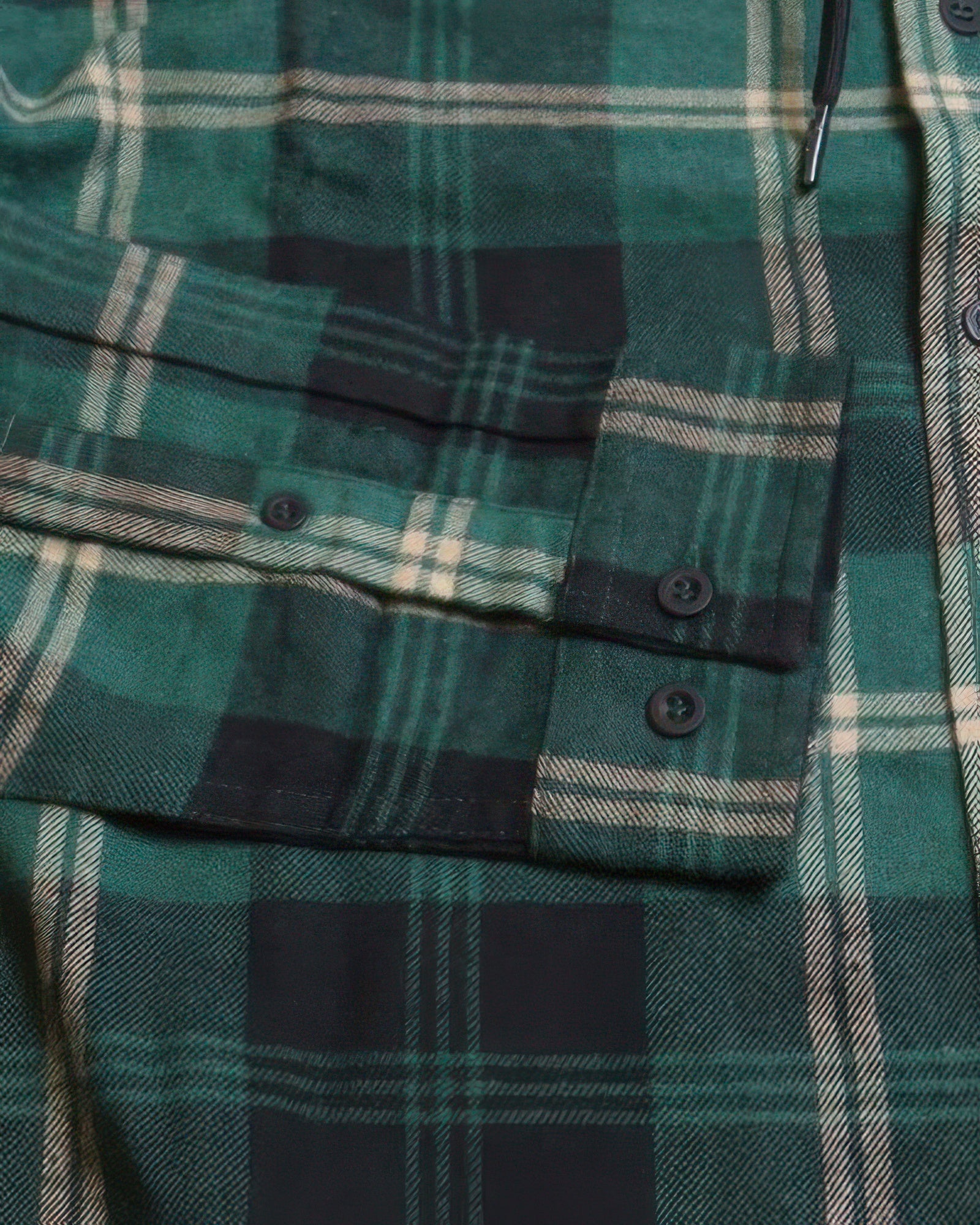 Contrast Pocket Plaid Hooded Shirt - All Season Fashion
