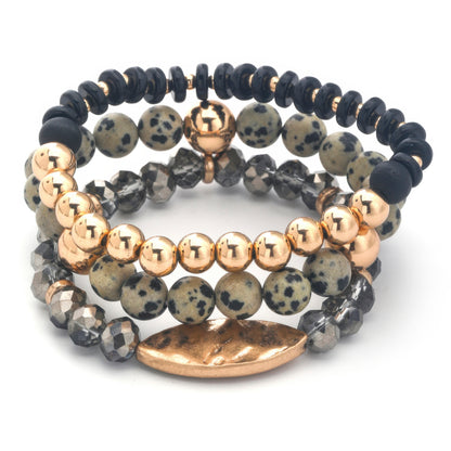 Multi Mix Bead Stretch Bracelet Set - All Season Fashion