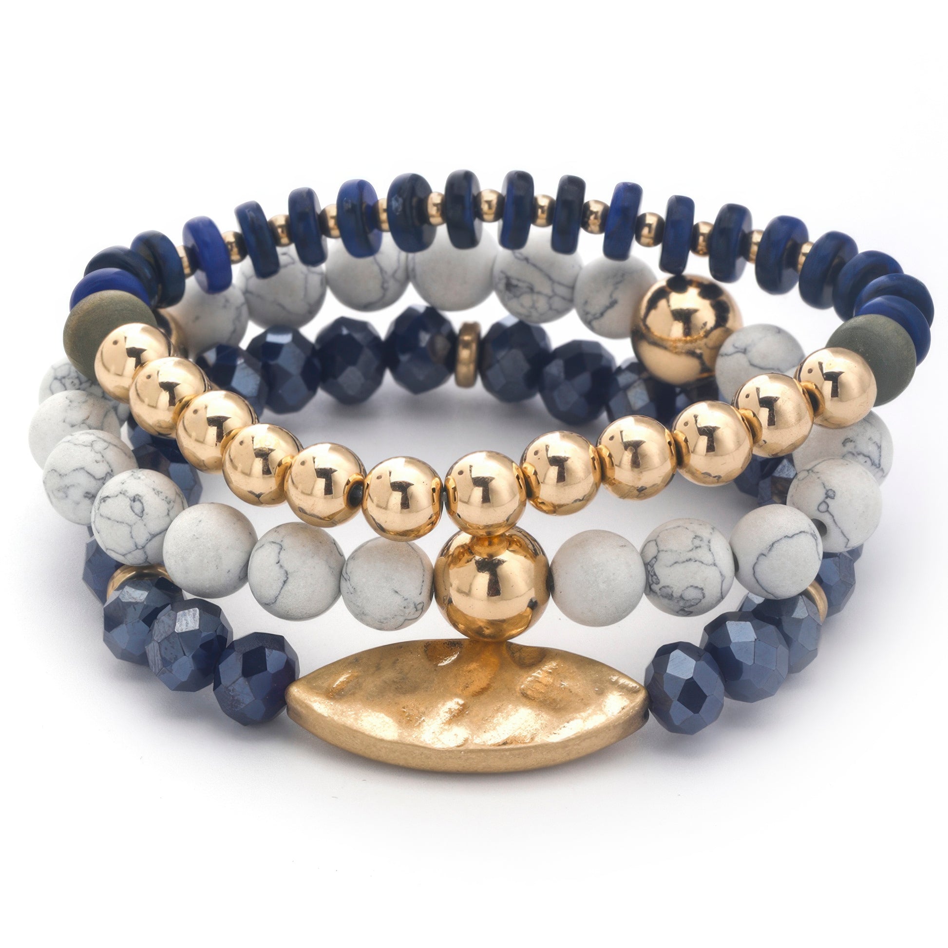 Multi Mix Bead Stretch Bracelet Set - All Season Fashion