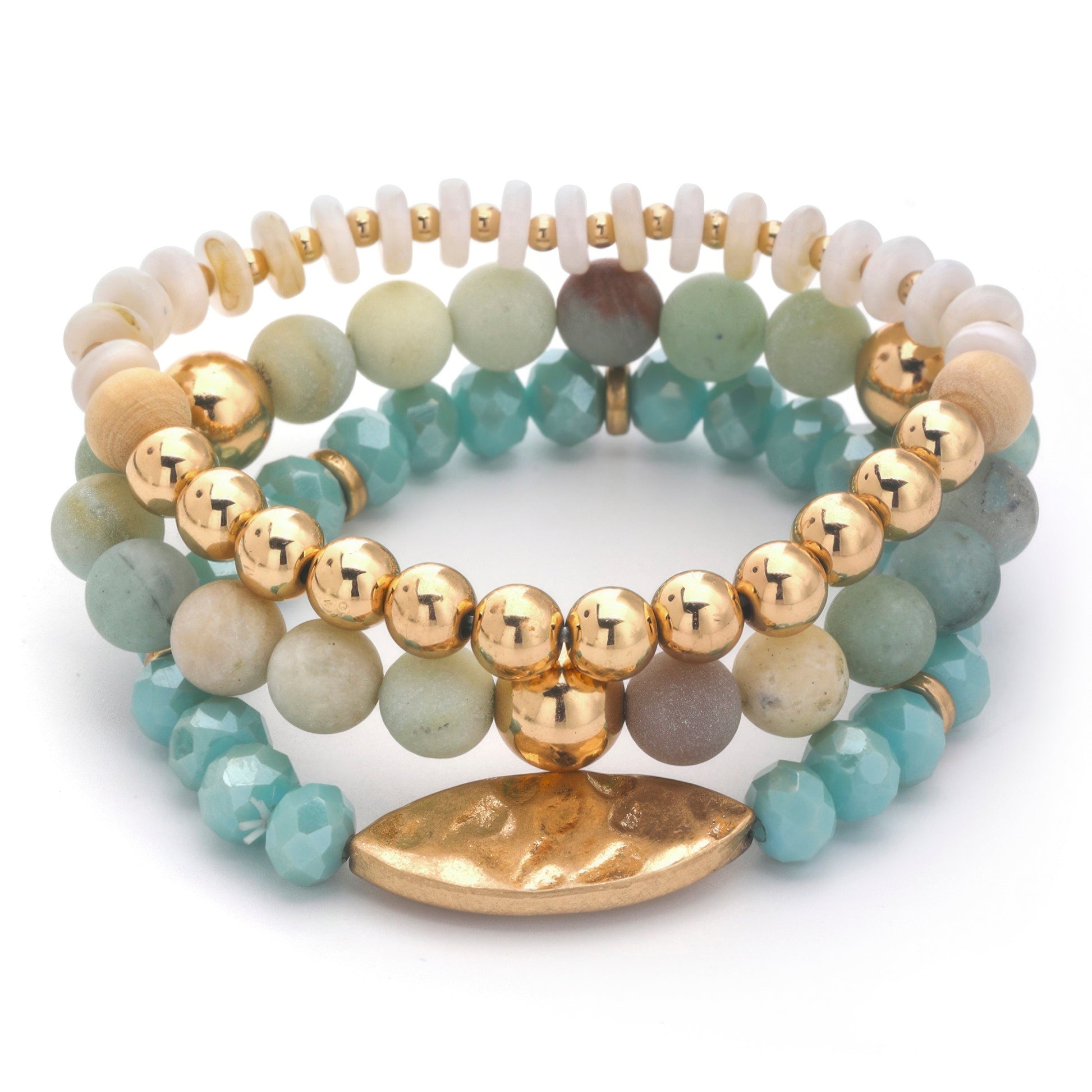 Multi Mix Bead Stretch Bracelet Set - All Season Fashion