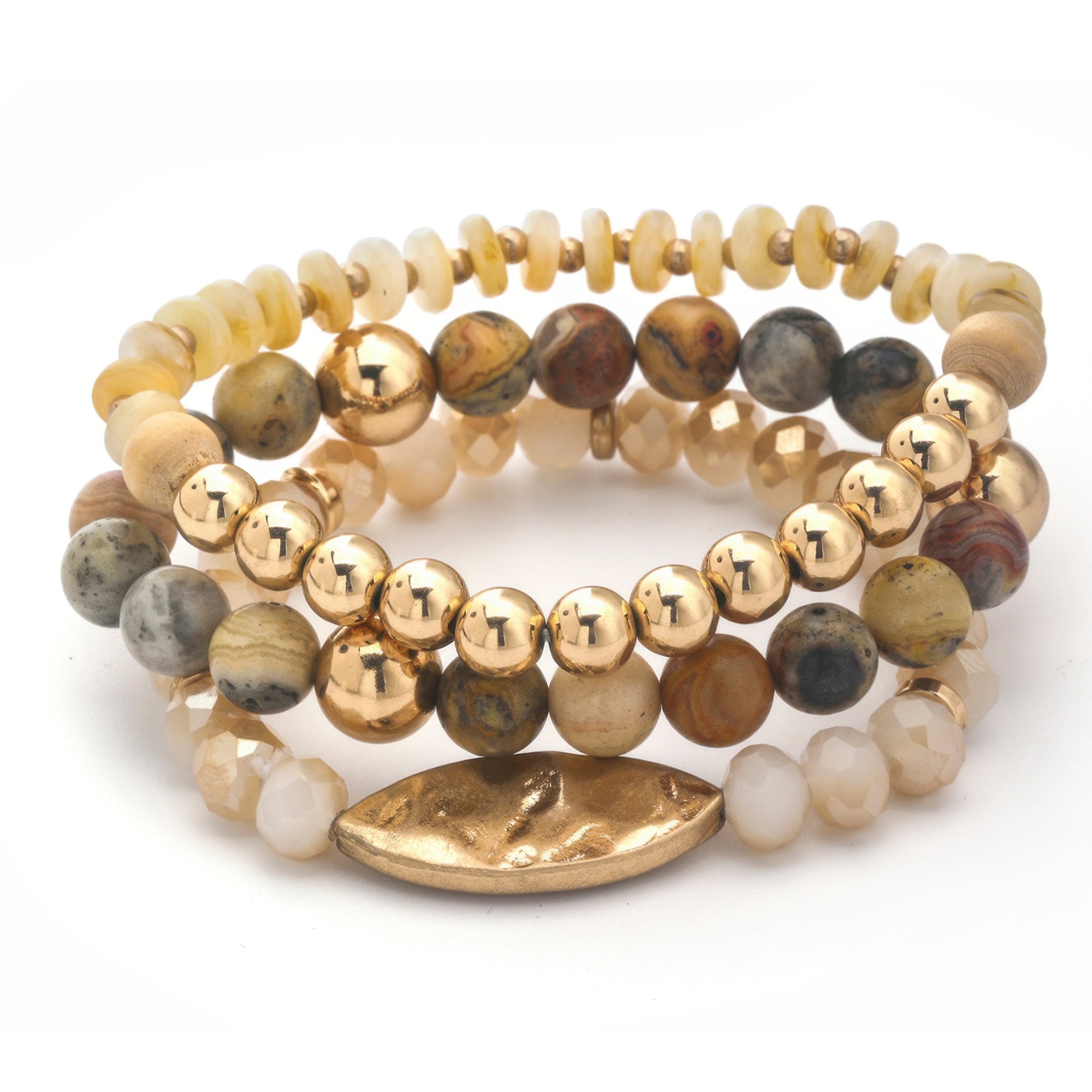 Multi Mix Bead Stretch Bracelet Set - All Season Fashion