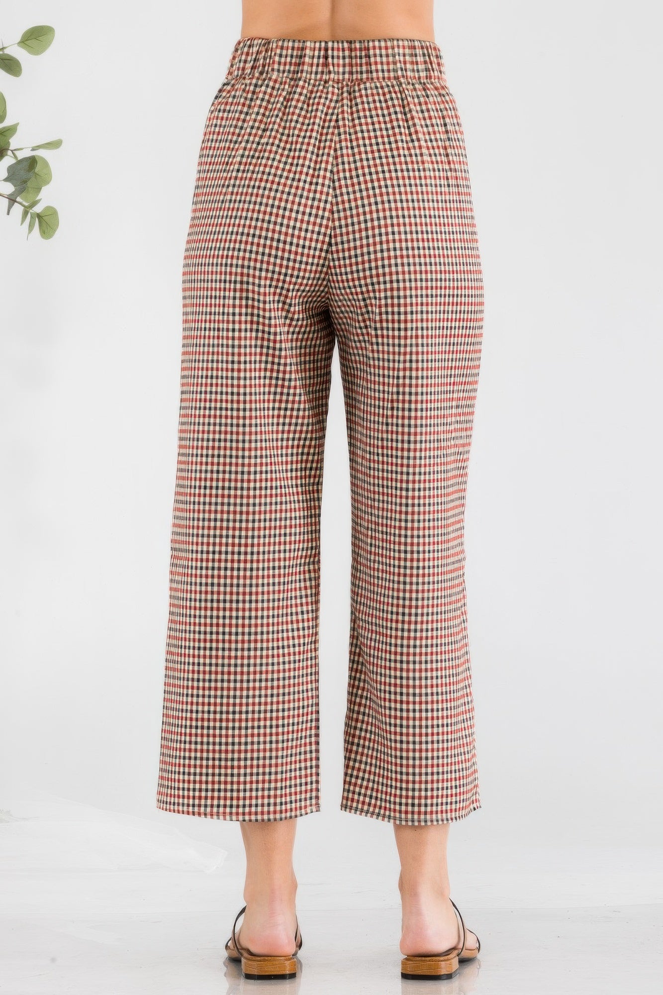Gingham High Waist Pants - All Season Fashion