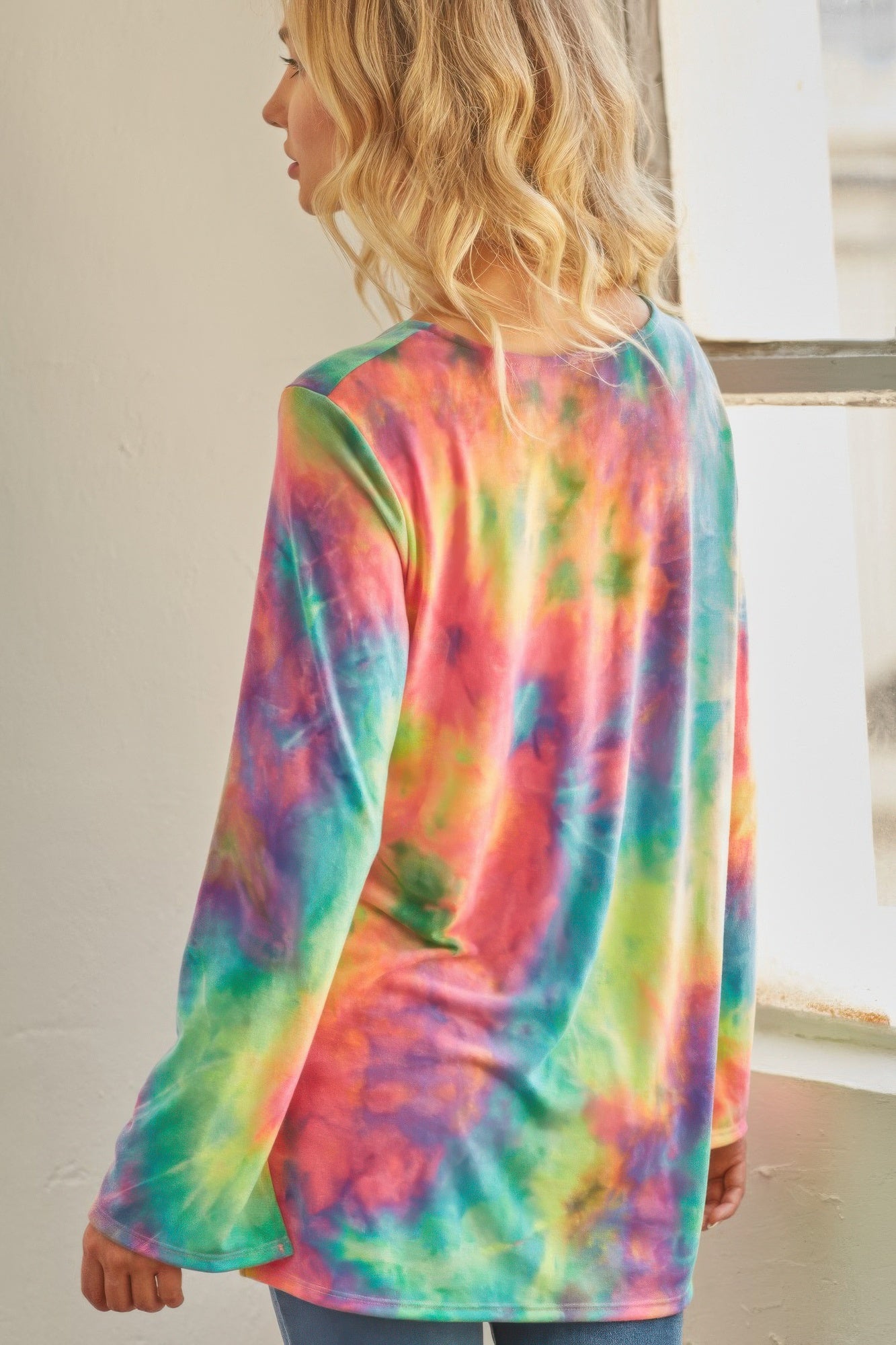 Tie-dye Cage Hi-low Top - All Season Fashion