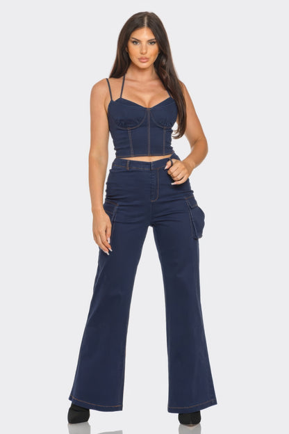 Crop Jacket 3pcs Set - All Season Fashion