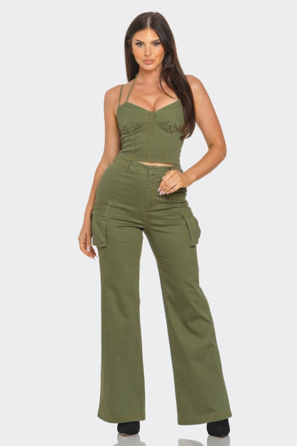 Crop Jacket 3pcs Set - All Season Fashion