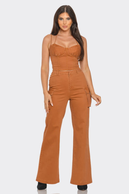 Crop Jacket 3pcs Set - All Season Fashion
