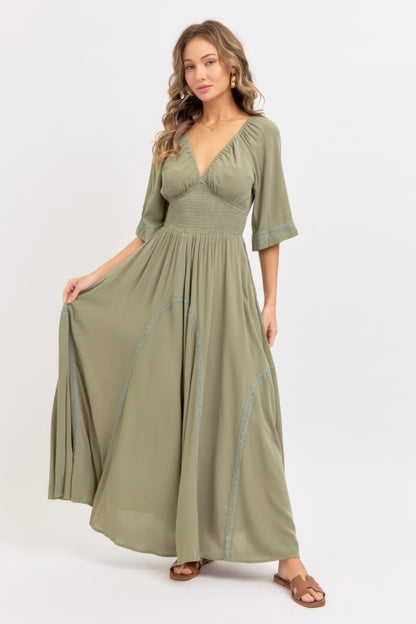 Romantic Flowy Maxi Dress - All Season Fashion