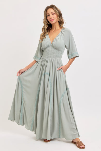 Romantic Flowy Maxi Dress - All Season Fashion